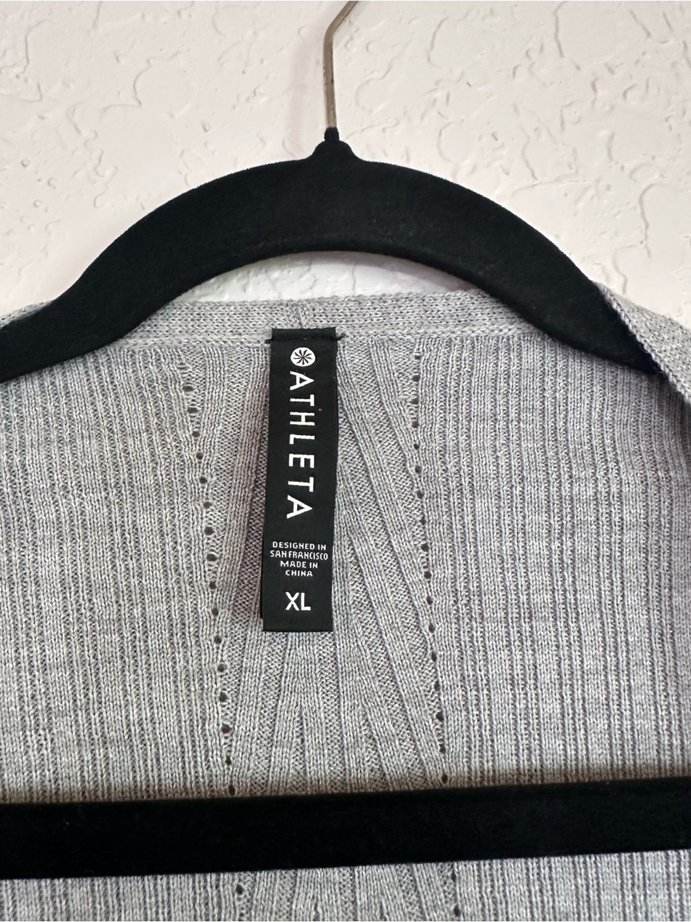 Athleta Gray Solstice Wrap Cardigan Sweater Merino Wool Blend Size XL - Picture 5 of 5